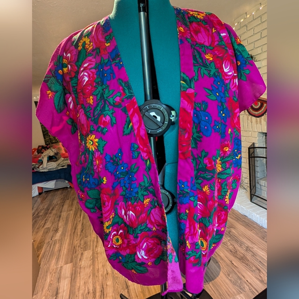 Indigenous Goddess Gang Kokum Scarf Vibrant Floral Kimono